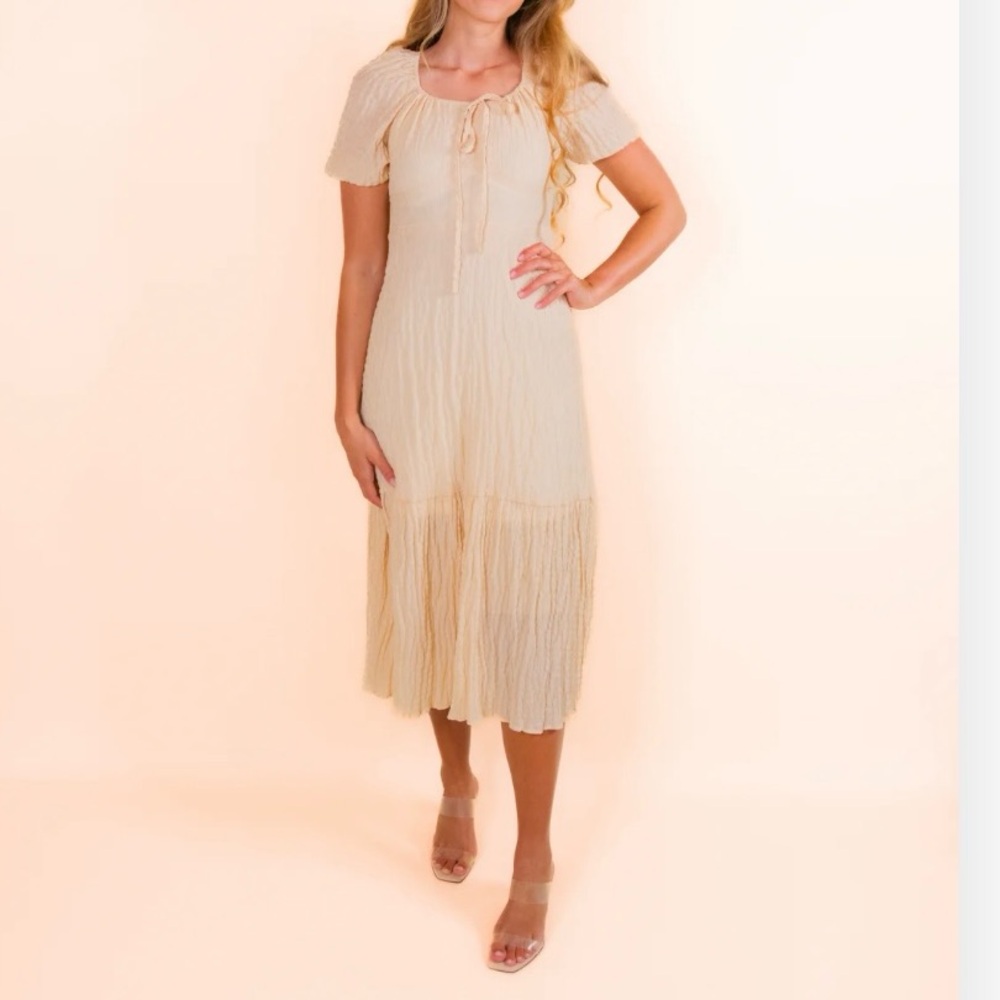 Roolee Buttercream Midi Dress